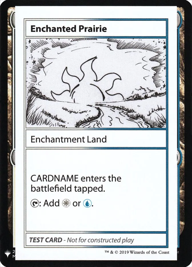 2019 Mystery Booster Playtest Cards 2019 Enchanted Prairie rare #115 unlisted card image