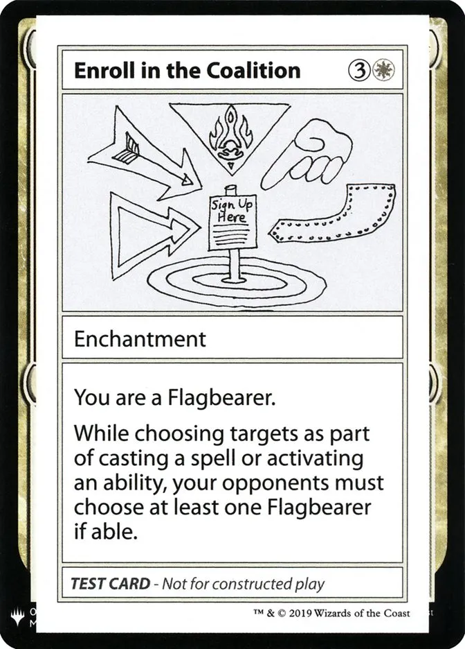 2019 Mystery Booster Playtest Cards 2019 Enroll in the Coalition rare #4 unlisted card image