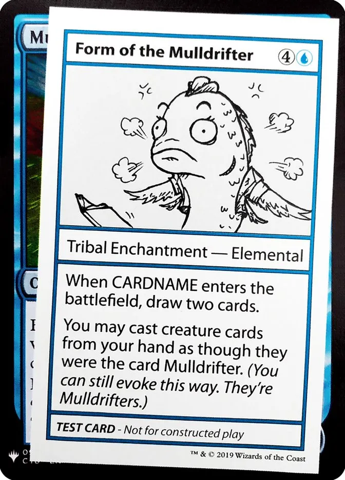 2019 Mystery Booster Playtest Cards 2019 Form of the Mulldrifter rare #22 unlisted card image