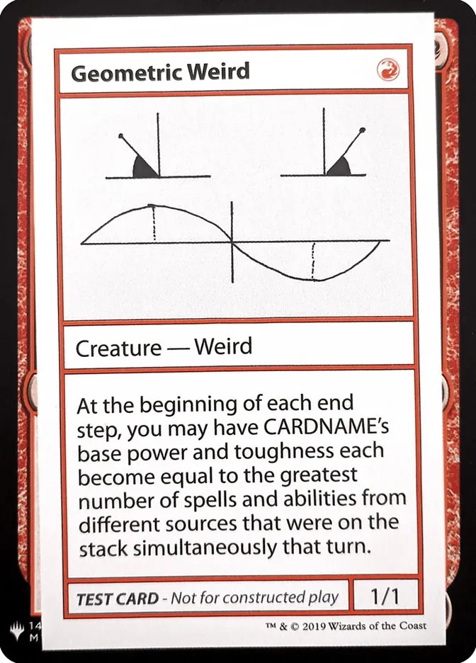 2019 Mystery Booster Playtest Cards 2019 Geometric Weird rare #69 unlisted card image