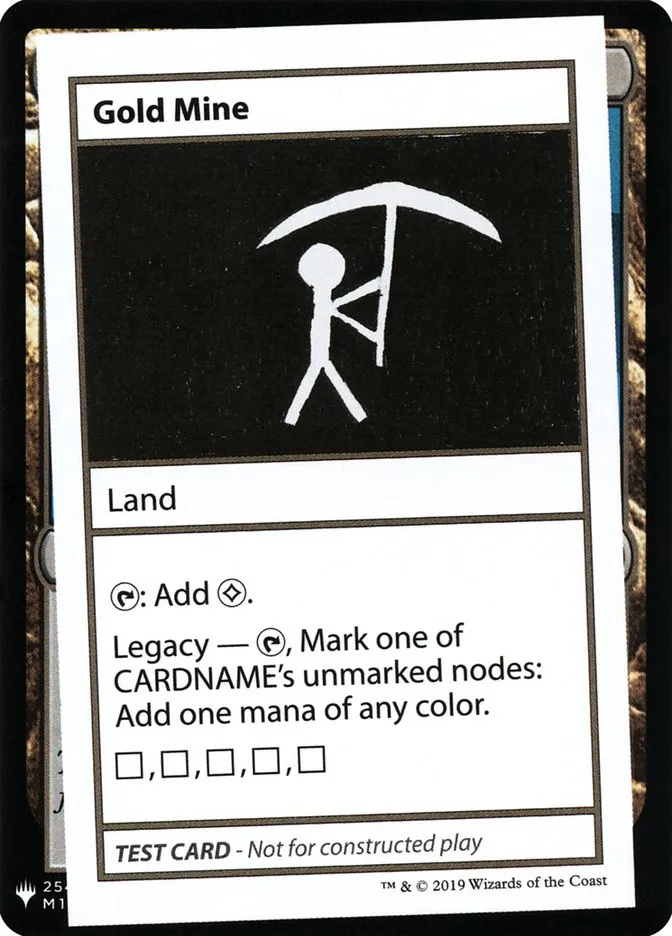 2019 Mystery Booster Playtest Cards 2019 Gold Mine rare #116 unlisted card image