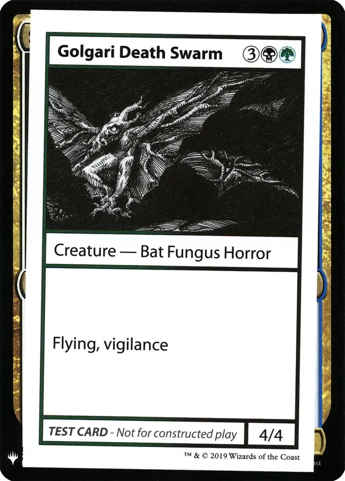 2019 Mystery Booster Playtest Cards 2019 Golgari Death Swarm rare #91 unlisted card image