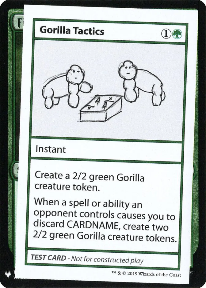 2019 Mystery Booster Playtest Cards 2019 Gorilla Tactics rare #76 unlisted card image