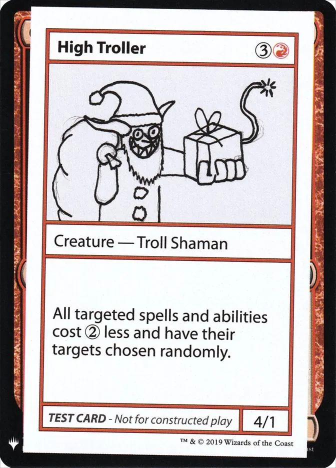 2019 Mystery Booster Playtest Cards 2019 High Troller rare #54 unlisted card image