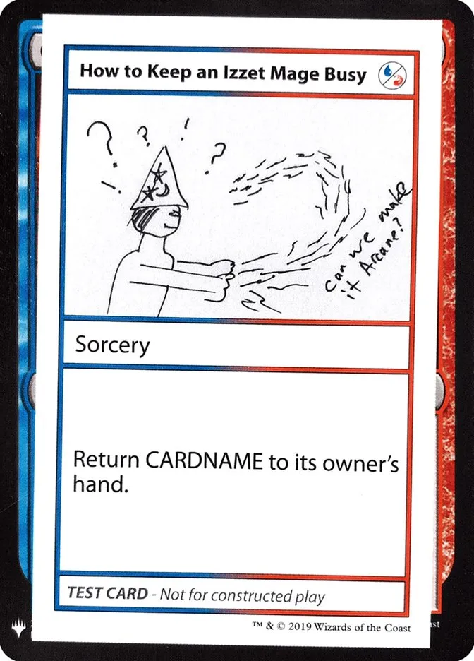 2019 Mystery Booster Playtest Cards 2019 How to Keep an Izzet Mage Busy rare #93 unlisted card image