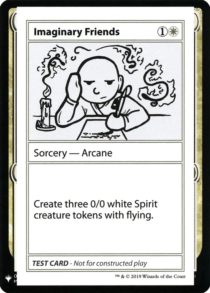 2019 Mystery Booster Playtest Cards 2019 Imaginary Friends rare #7 unlisted card image