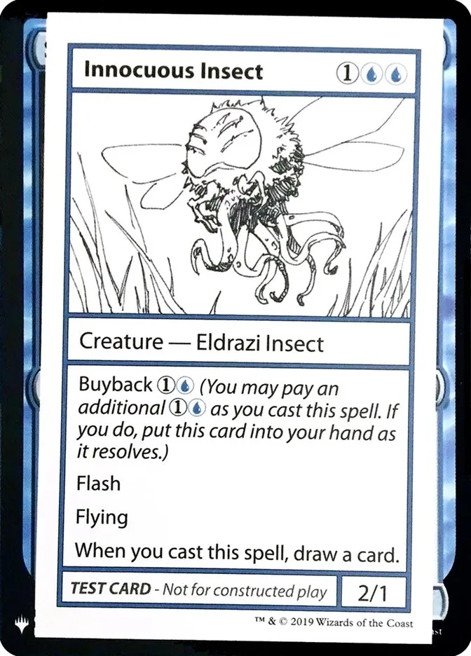 2019 Mystery Booster Playtest Cards 2019 Innocuous Insect rare #23 unlisted card image