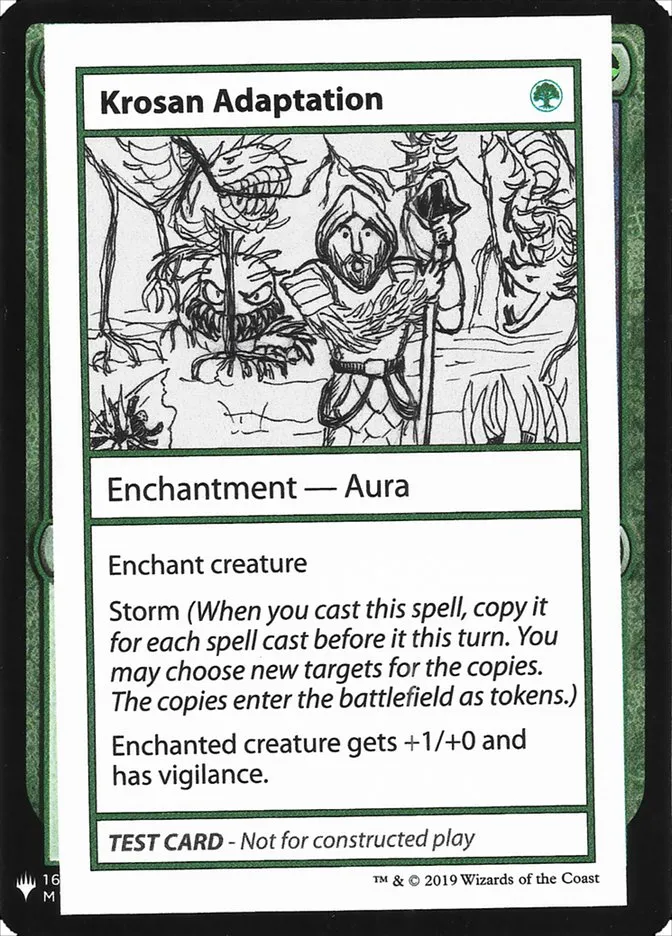 2019 Mystery Booster Playtest Cards 2019 Krosan Adaptation rare #80 unlisted card image