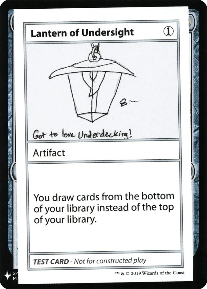 2019 Mystery Booster Playtest Cards 2019 Lantern of Undersight rare #106 unlisted card image