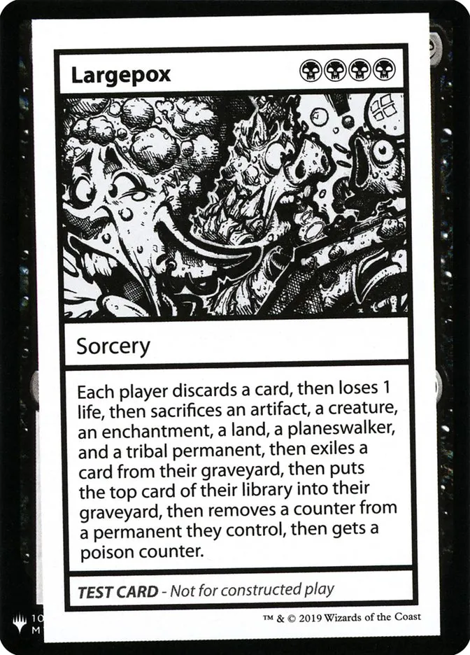 2019 Mystery Booster Playtest Cards 2019 Largepox rare #44 unlisted card image