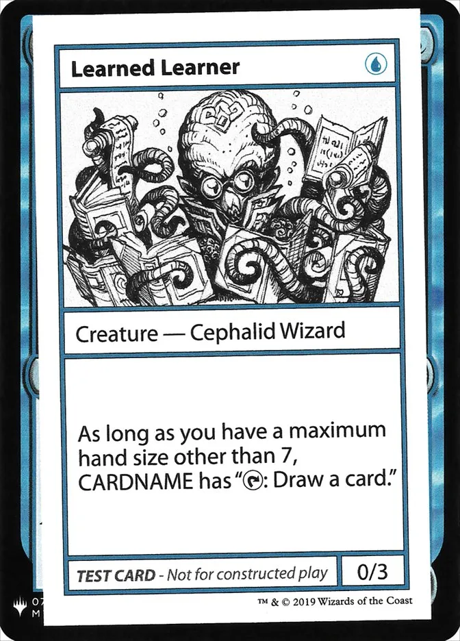 2019 Mystery Booster Playtest Cards 2019 Learned Learner rare #25 unlisted card image