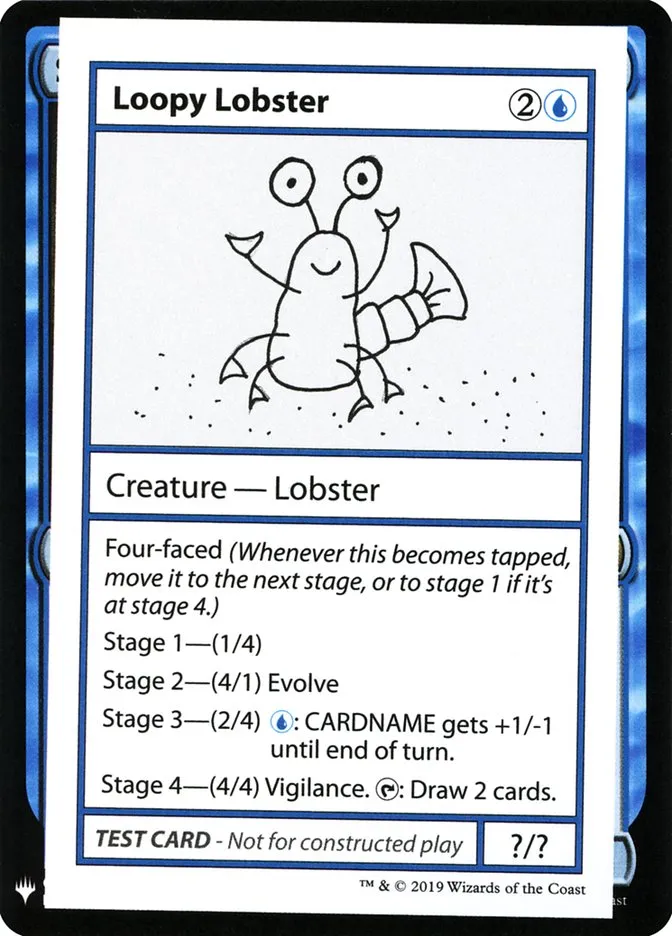2019 Mystery Booster Playtest Cards 2019 Loopy Lobster rare #26 unlisted card image