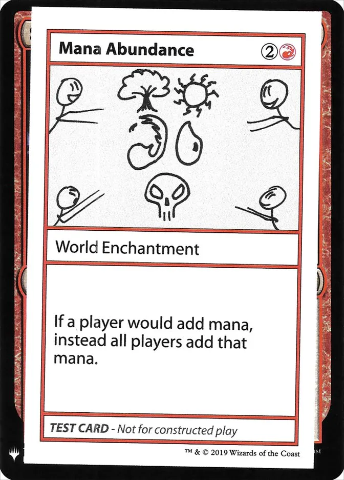2019 Mystery Booster Playtest Cards 2019 Mana Abundance rare #58 unlisted card image
