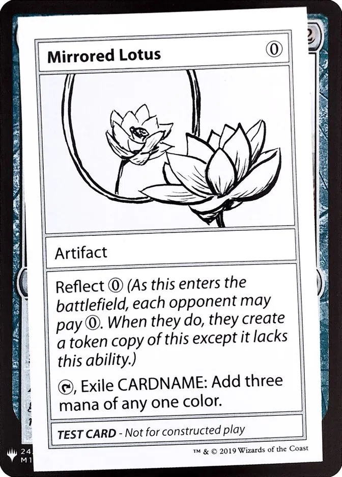 2019 Mystery Booster Playtest Cards 2019 Mirrored Lotus rare #107 unlisted card image