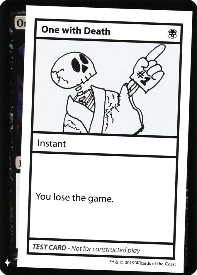 2019 Mystery Booster Playtest Cards 2019 One with Death rare #45 unlisted card image
