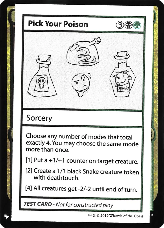 2019 Mystery Booster Playtest Cards 2019 Pick Your Poison rare #97 unlisted card image