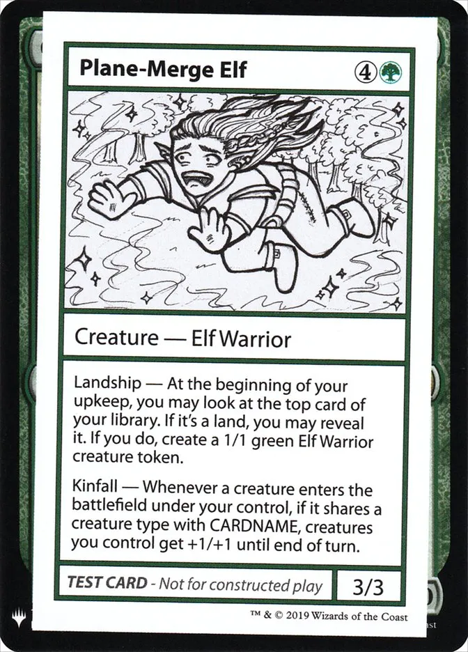 2019 Mystery Booster Playtest Cards 2019 Plane-Merge Elf rare #83 unlisted card image