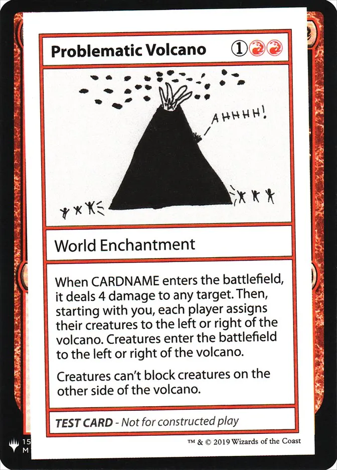 2019 Mystery Booster Playtest Cards 2019 Problematic Volcano rare #60 unlisted card image