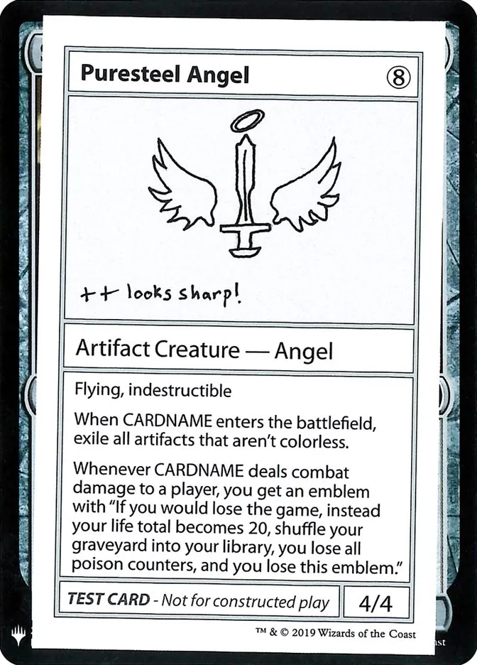 2019 Mystery Booster Playtest Cards 2019 Puresteel Angel rare #109 unlisted card image