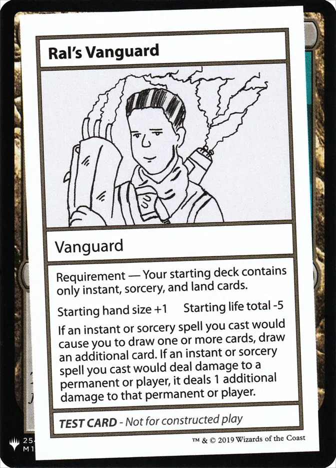 2019 Mystery Booster Playtest Cards 2019 Ral's Vanguard rare #1 unlisted card image