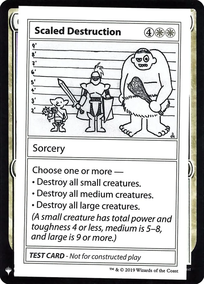 2019 Mystery Booster Playtest Cards 2019 Scaled Destruction rare #12 unlisted card image