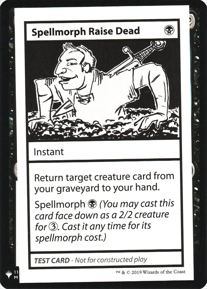 2019 Mystery Booster Playtest Cards 2019 Spellmorph Raise Dead rare #46 unlisted card image