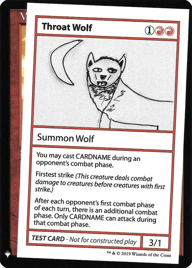 2019 Mystery Booster Playtest Cards 2019 Throat Wolf rare #65 unlisted card image
