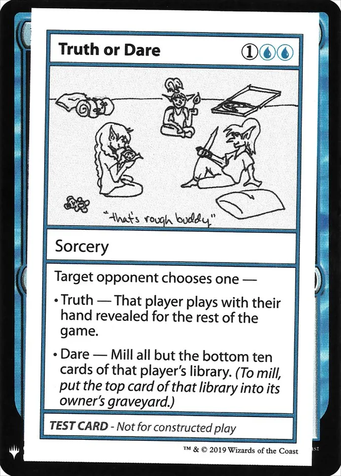 2019 Mystery Booster Playtest Cards 2019 Truth or Dare rare #32 unlisted card image