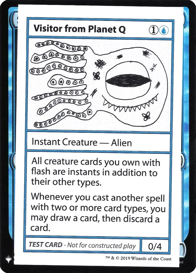 2019 Mystery Booster Playtest Cards 2019 Visitor from Planet Q rare #33 unlisted card image