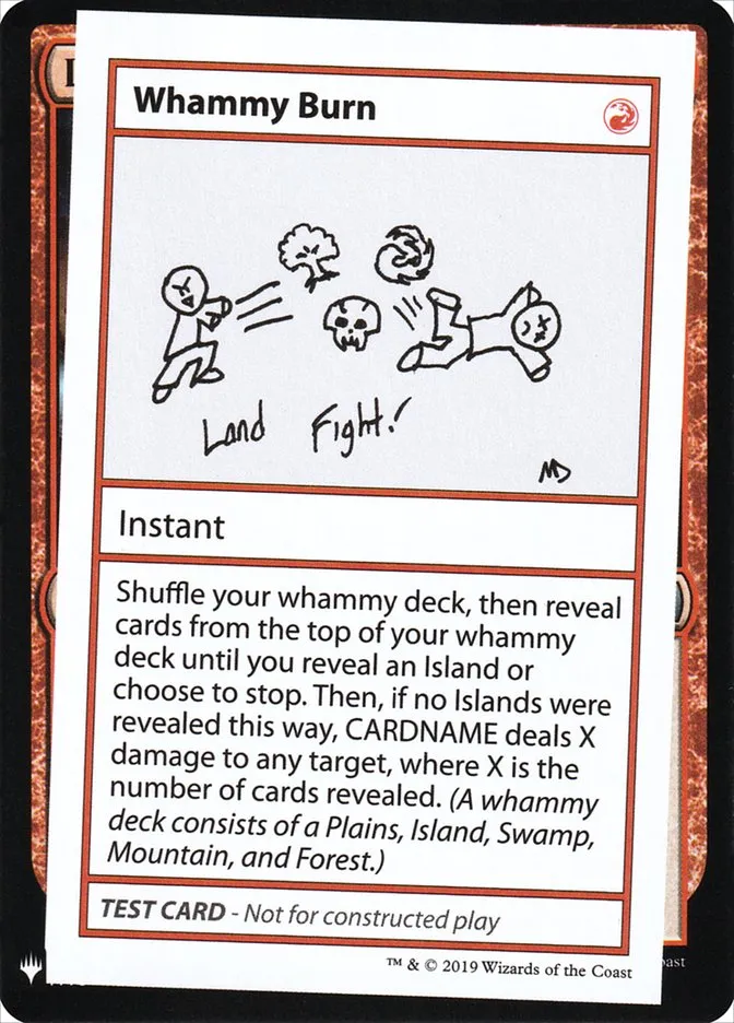 2019 Mystery Booster Playtest Cards 2019 Whammy Burn rare #70 unlisted card image