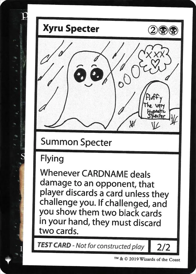 2019 Mystery Booster Playtest Cards 2019 Xyru Specter rare #51 unlisted card image