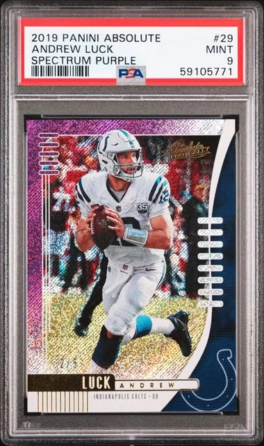 2019 Panini Absolute Andrew Luck Spectrum Purple #29 card image