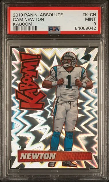 2019 Panini Absolute Cam Newton Kaboom! #K-CN card image