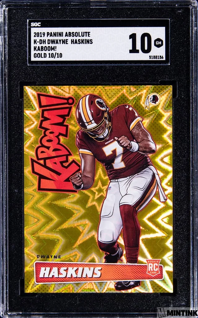 2019 Panini Absolute Dwayne Haskins Kaboom! Gold #K-DH card image