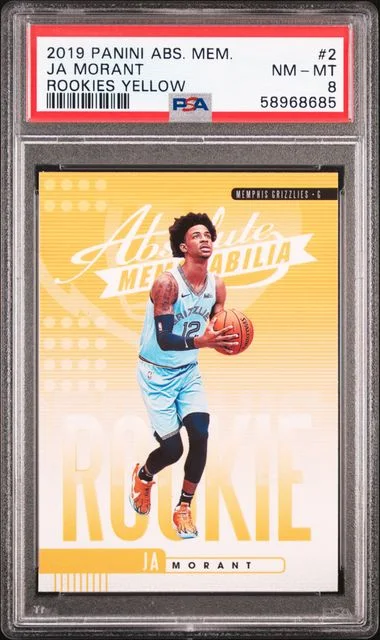 2019 Panini Absolute Ja Morant Memorabilia Rookies Yellow #2 card image