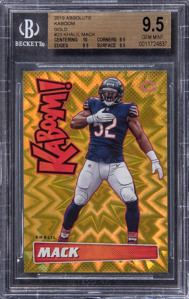 2019 Panini Absolute Khalil Mack Kaboom Gold #23 card image