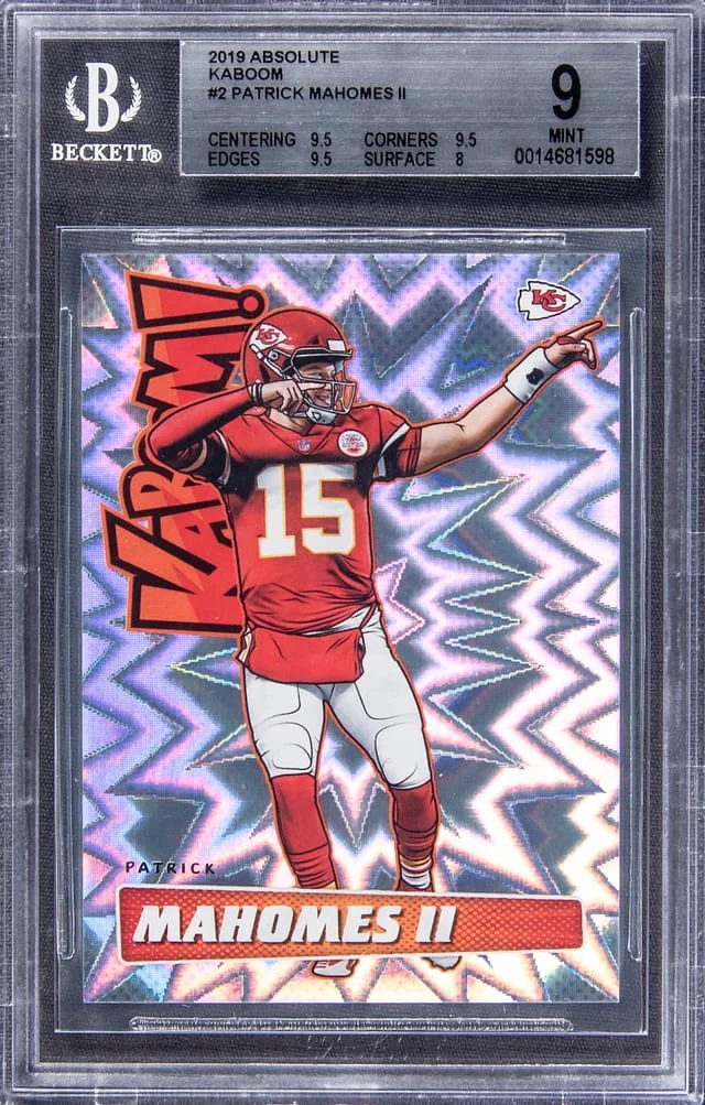 2019 Panini Absolute Patrick Mahomes II Kaboom! #K-PM card image