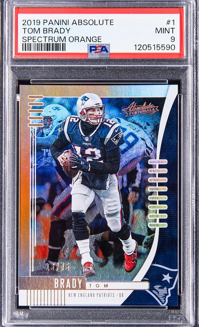 2019 Panini Absolute Tom Brady Spectrum Orange #1 card image