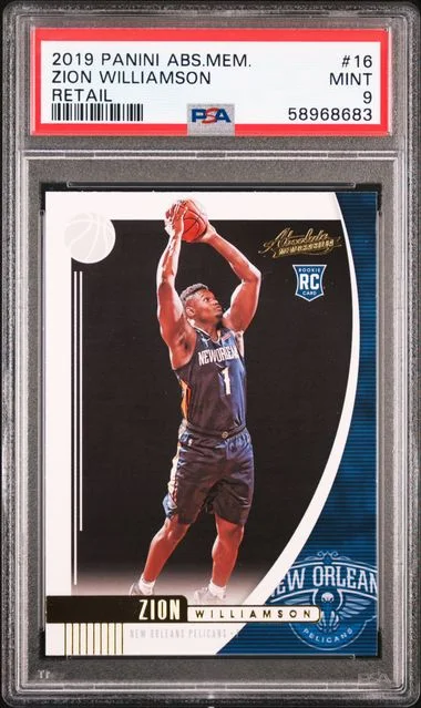 2019 Panini Absolute Zion Williamson Memorabilia Retail #16 card image
