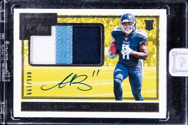 2019 Panini AJ Brown One Patch Autograph (RPA) #10 card image