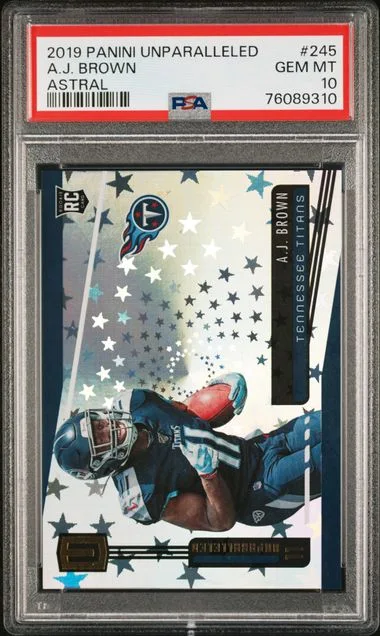 2019 Panini A.J. Brown Unparalleled Autograph Cosmos #245 card image