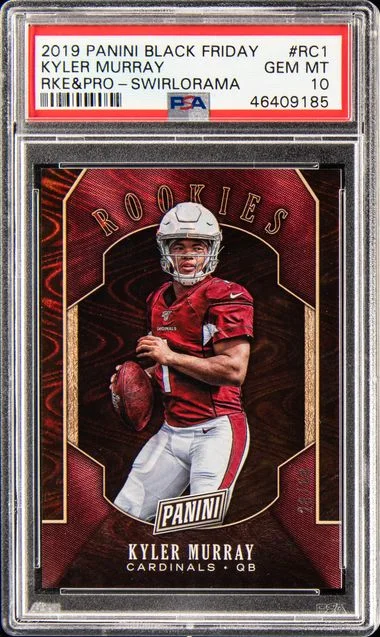 2019 Panini Black Kyler Murray Friday Rookies & Prospects Swirlorama #RC1 card image