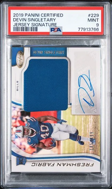 2019 Panini Certified Devin Singletary Jersey Signature #229 card image