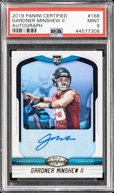 2019 Panini Certified Gardner Minshew II Signature #168 card image