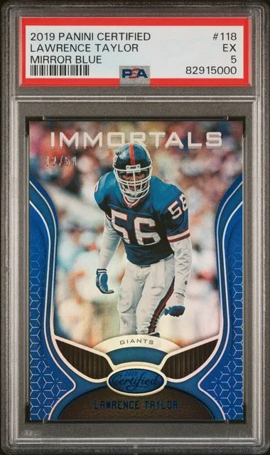 2019 Panini Certified Lawrence Taylor Mirror Blue #118 card image