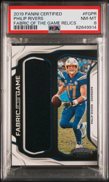 2019 Panini Certified Philip Rivers Fabric Of The Game #FGPR card image