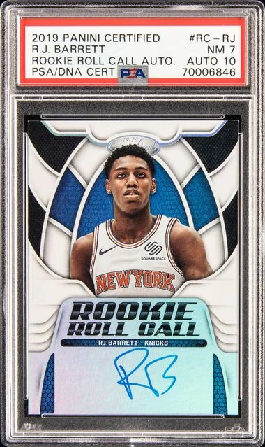 2019 Panini Certified Roll Call Autographs #-RJ Rj Barrett #no-number card image