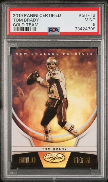 2019 Panini Certified Tom Brady Gold Team #GT-TB card image