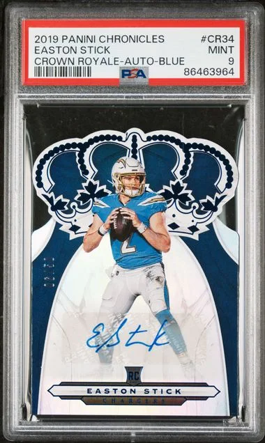 2019 Panini Chronicles Easton Stick Crown Royale Autograph-Blue #CR34 card image