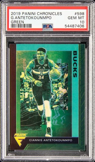 2019 Panini Chronicles Giannis Antetokounmpo Green #598 card image